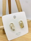 AD Diamond Steel And Rose Gold Party Wear Earrings 42
